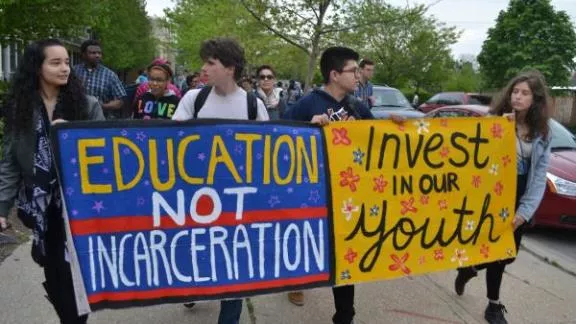 Education students prepare to “walk” the pipeline.